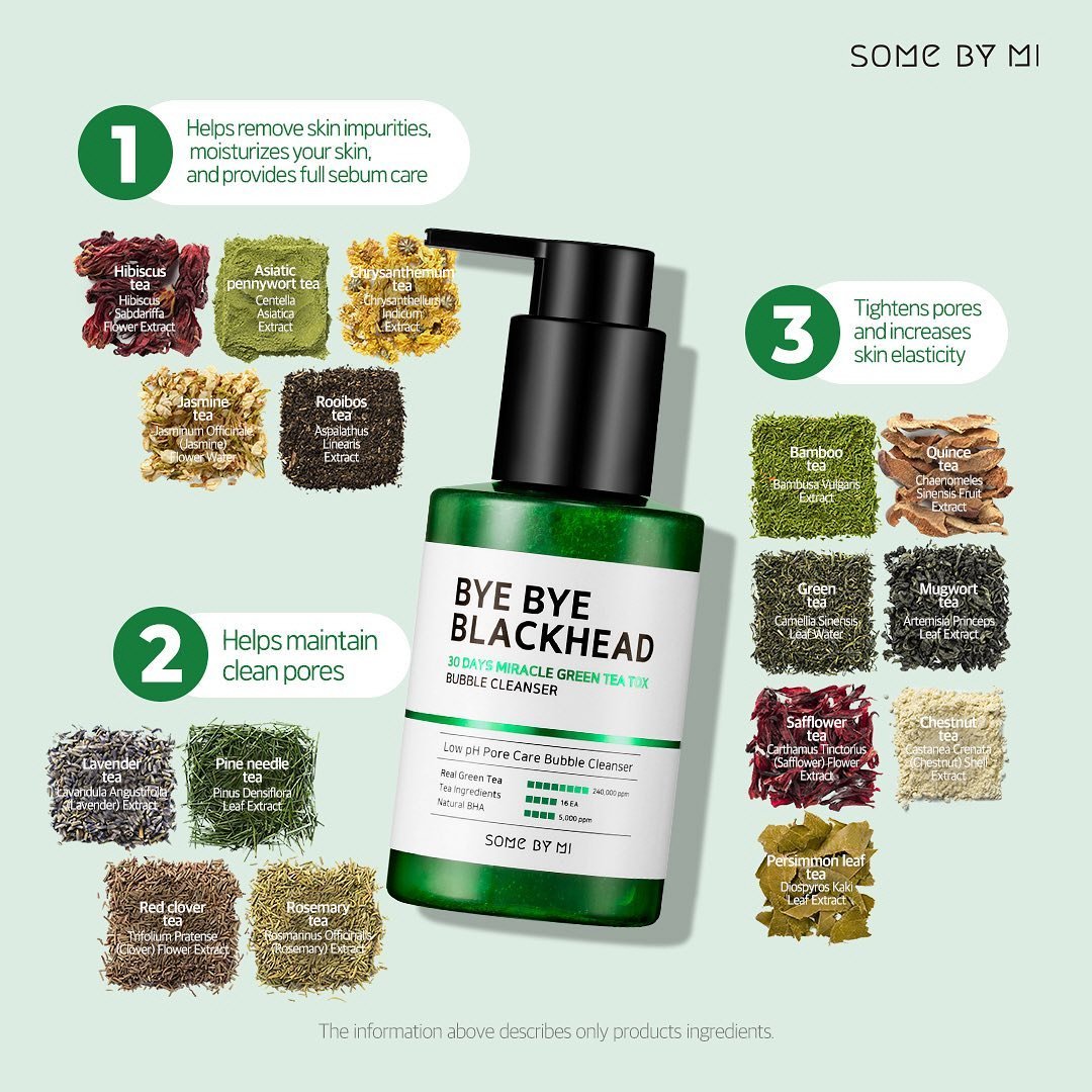 Bye Bye Blackhead 30 Days Miracle Green Tea Tox Bubble Cleanser - BASIC MADE CO