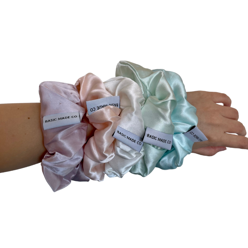 Silk Scrunchies - 5 colours - BASIC MADE CO